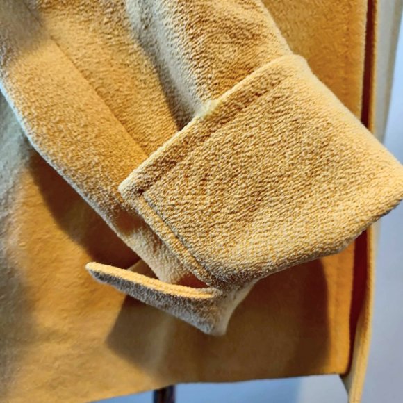 Escada Womens Vtg Yellow Wool Nylon Open Front Pockets Lined Blazer 38 (US M) - Picture 7 of 12